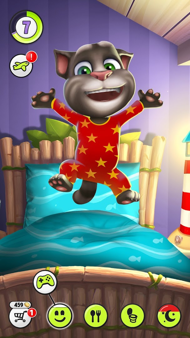 Playing a mini game with Talking Tom for fun and rewards