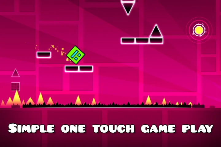 Character customization screen showing unlockable icons and colors in Geometry Dash Lite