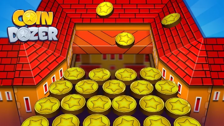 Coin Dozer - Carnival Prizes screen with the Giant Coin splashing coins and prizes