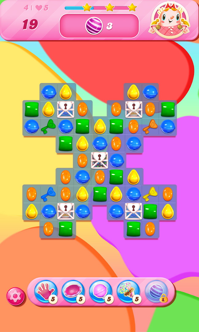 Candy Crush Saga Clear the Jelly level with jelly squares to clear