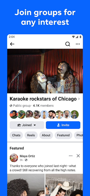 Facebook profile page with cover photo and info