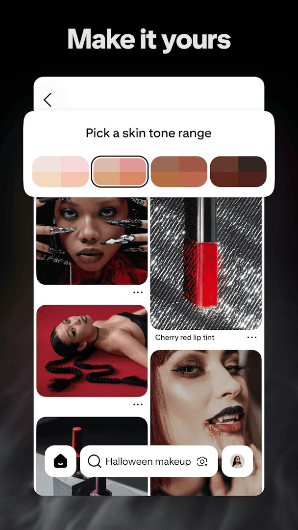Collage creation tool in Pinterest for combining several Pins into one image