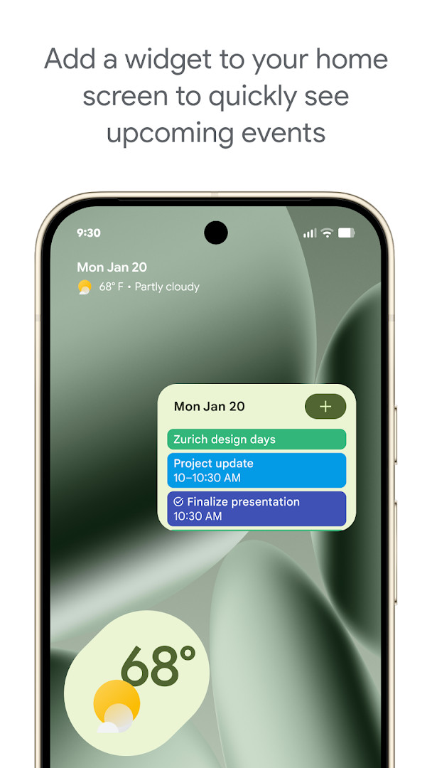 Calendar with Google Meet video call added to an event