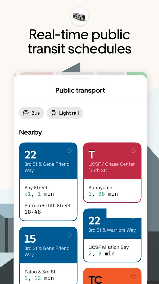 Uber app screen to reserve a ride in advance for a planned time