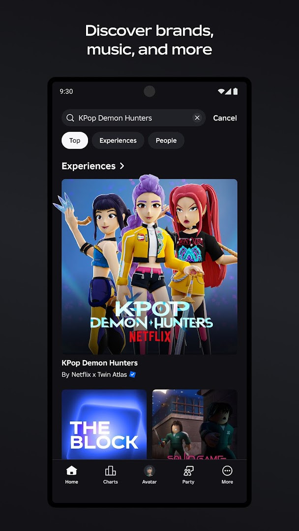 Avatar customization screen with detailed clothing, accessories, and hairstyles