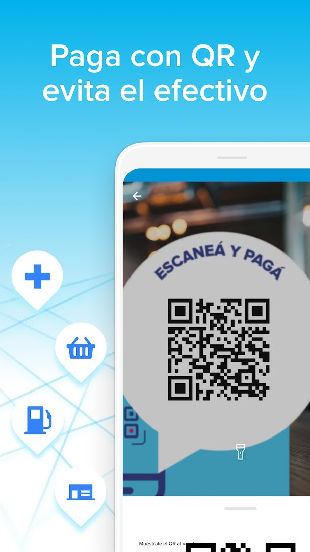 Mercado Pago: cuenta digital QR code payment and transfer options between accounts