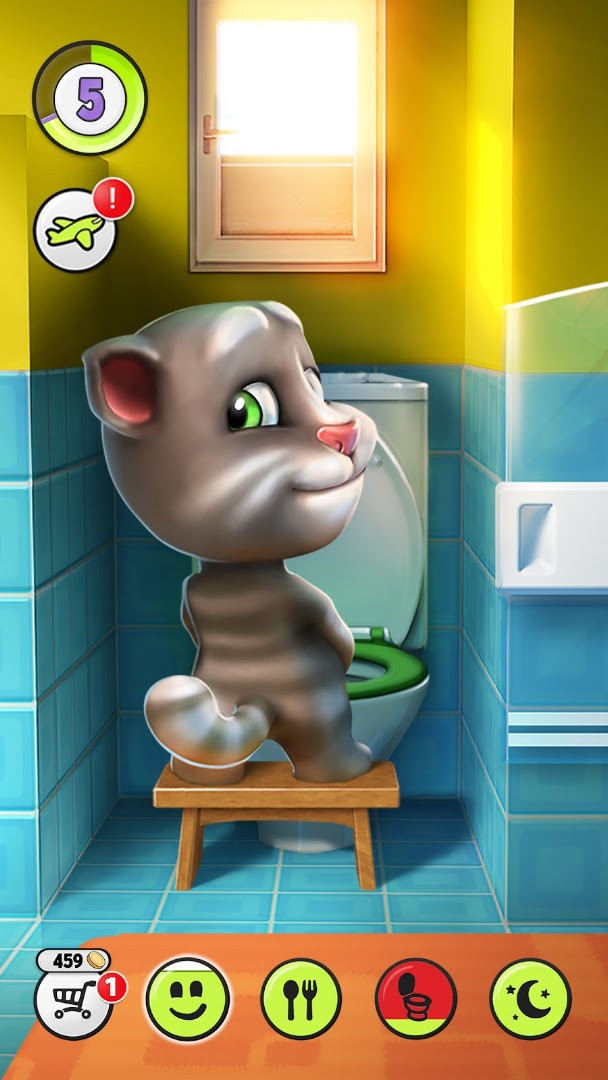 Adopting Talking Tom and naming your new virtual pet kitten
