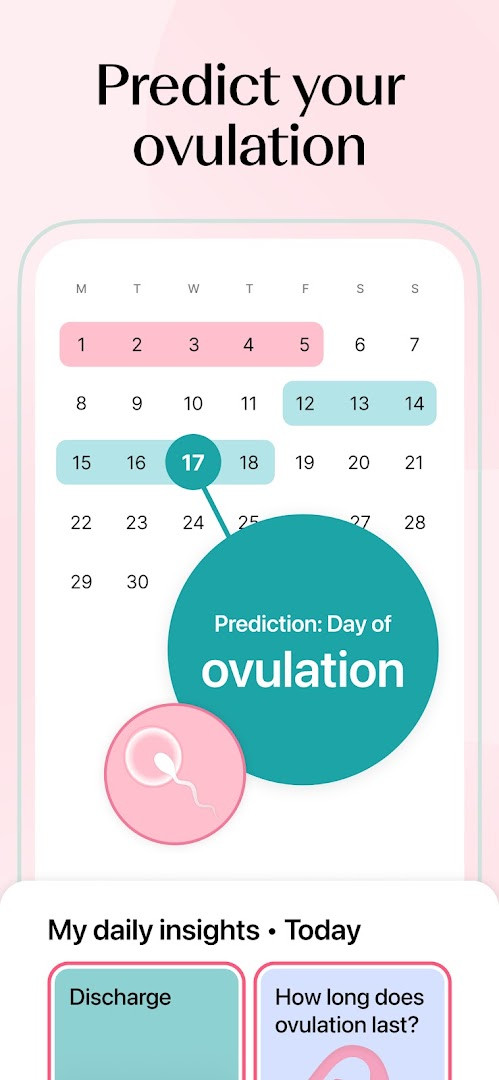 Flo Ovulation & Period Tracker ovulation and fertile window prediction based on logged period data