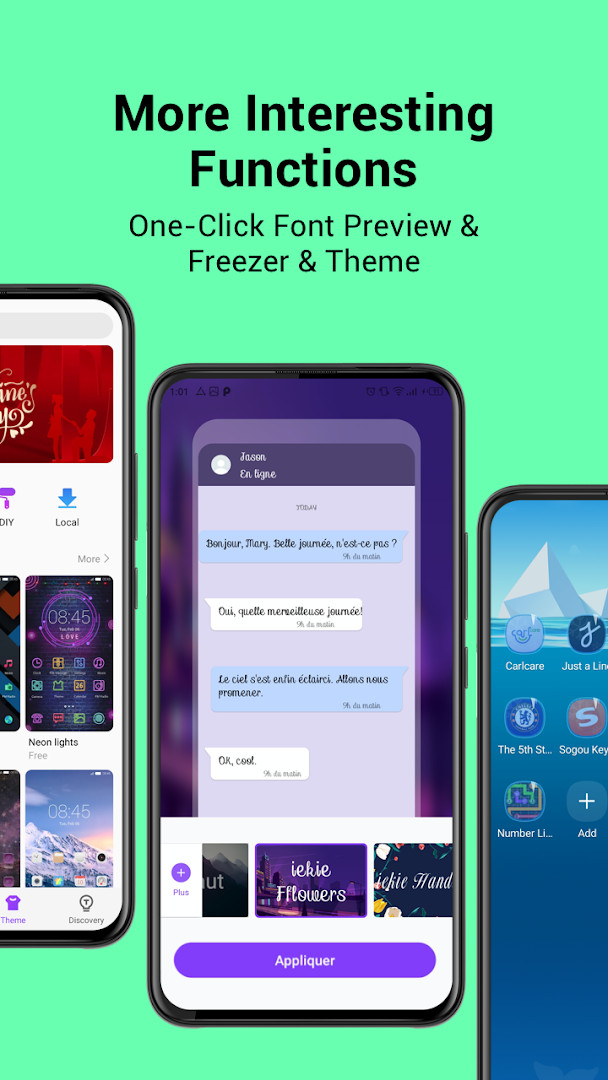 HiOS Launcher - Fast Theme selection screen with visual customization choices