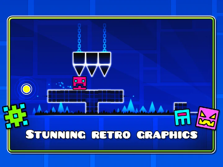 Level screen featuring the Fingerdash level in Geometry Dash Lite