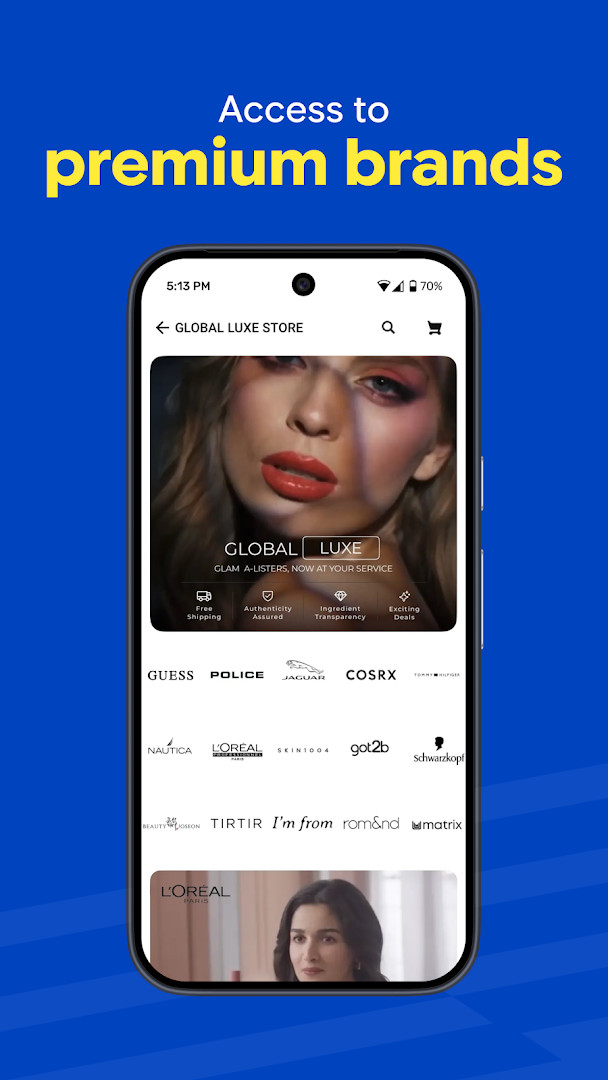 Vibes live shopping experience showing interactive product videos