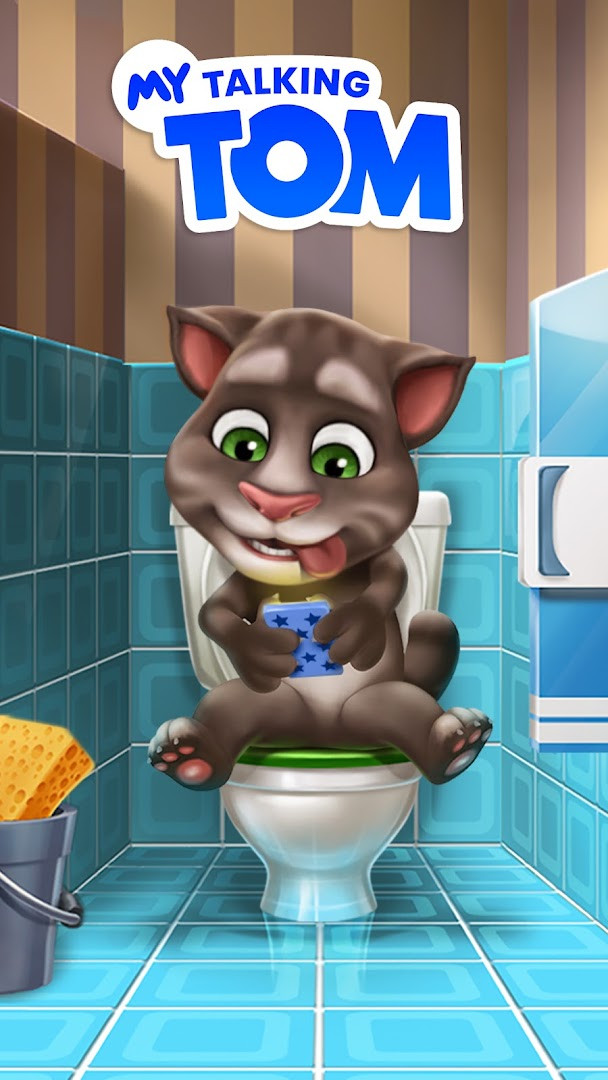 Talking Tom exploring a travel destination with new scenery