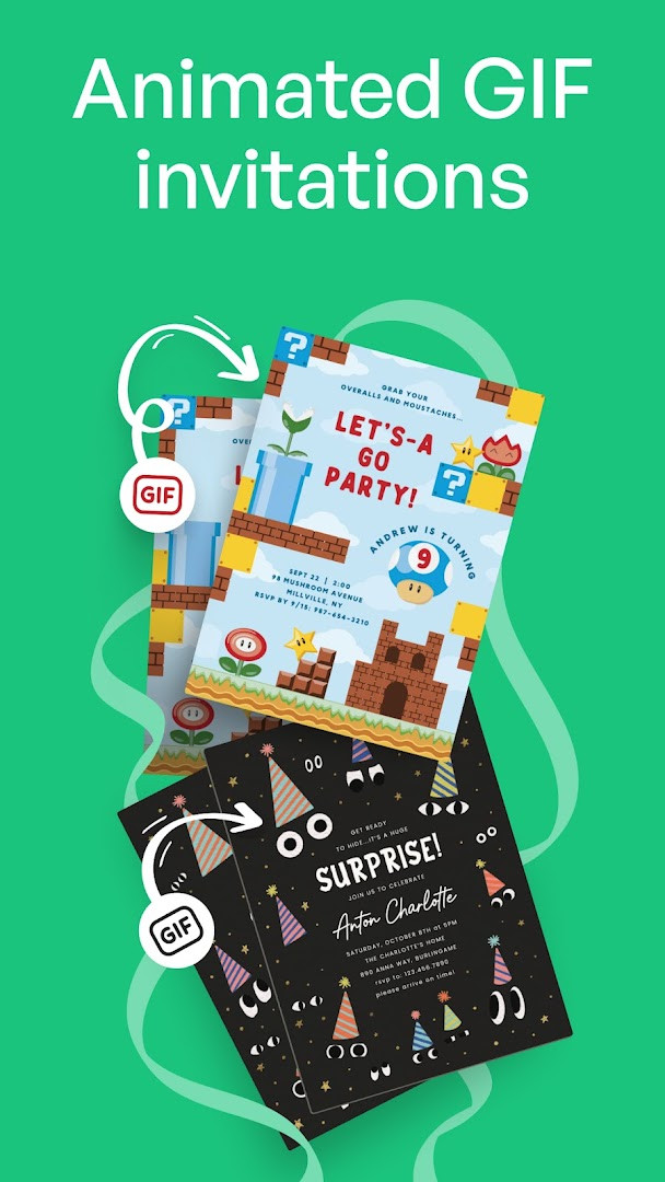 Invitation Maker: Cards & RSVP RSVP view listing guest replies to an event invitation