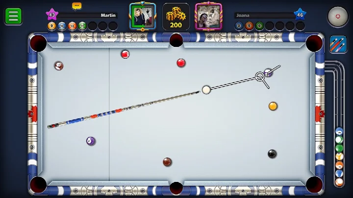 8 Ball Pool multiplayer lobby for finding online opponents