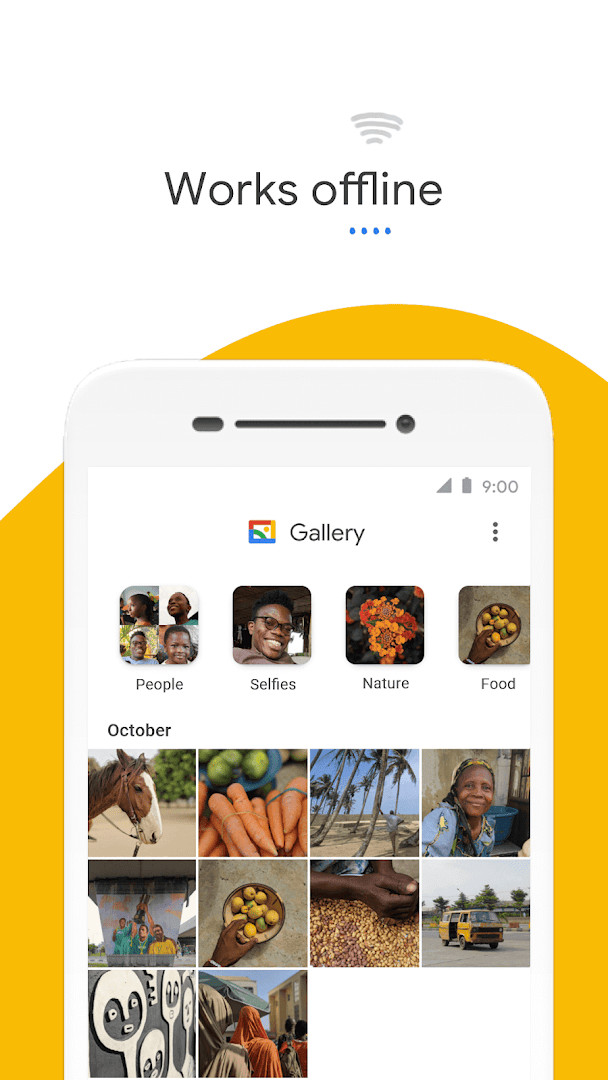 Gallery editing screen with one-tap auto-enhance tool for photos