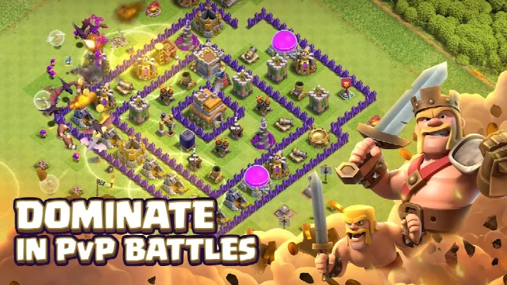 Clash of Clans Clan Wars battle against players from around the world