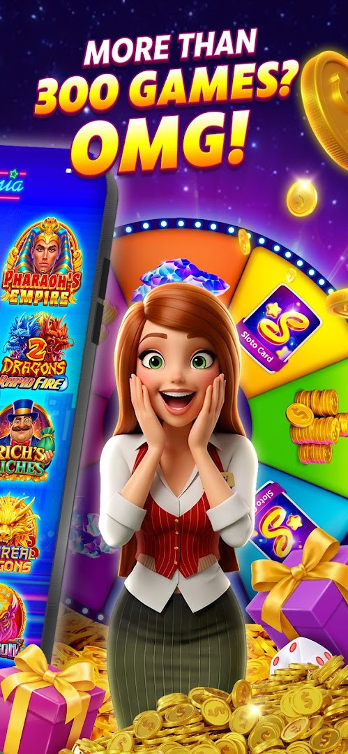 SlotomaniaTM Slots Casino Games screenshot displaying a tournament leaderboard with player standings and rewards