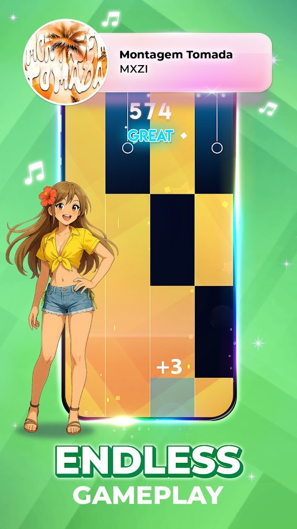 Offline mode screen for playing songs without an internet connection