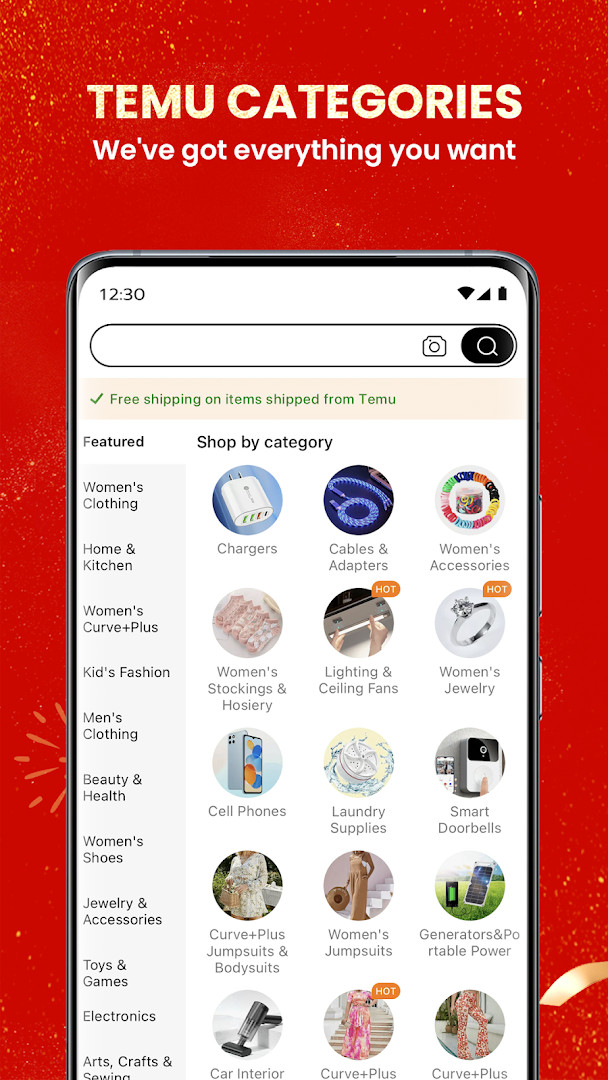 Temu app highlighting daily deals and incredible offers